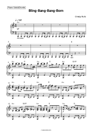 Sheet music, chords Creepy Nuts - Bling-Bang-Bang-Born