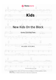 Sheet music, chords New Kids On the Block - Kids