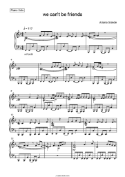 Sheet music, chords Ariana Grande - we can't be friends (wait for your love)