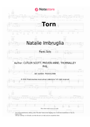 Sheet music, chords Natalie Imbruglia - Torn