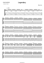 Sheet music, chords Bon Jovi - Legendary