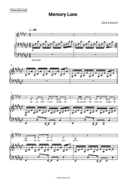 Sheet music, chords Zara Larsson - Memory Lane