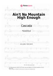 Sheet music, chords Cascada - Ain't No Mountain High Enough