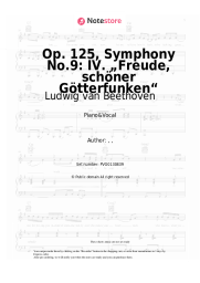 Sheet music, chords Ludwig van Beethoven - Op. 125, Symphony No.9: IV. „Freude, schöner Götterfunken“