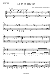Sheet music, chords Rolf Zuckowski und seine Freunde - Als ich ein Baby war