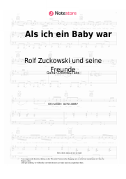 Sheet music, chords Rolf Zuckowski und seine Freunde - Als ich ein Baby war