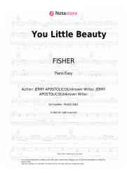 Sheet music, chords FISHER - You Little Beauty