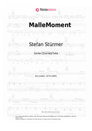 Sheet music, chords Stefan Stürmer - MalleMoment