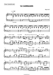 Sheet music, chords Beyonce - 16 Carriages