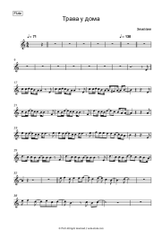 Sheet music, chords Zemlyane - Трава у дома