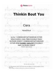 Sheet music, chords Ciara - Thinkin Bout You