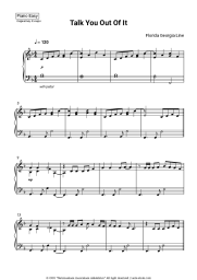 Sheet music, chords Florida Georgia Line - Talk You Out of It