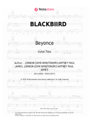 Sheet music, chords Beyonce, Tanner Adell, Brittney Spencer, Tiera Kennedy, Reyna Roberts - BLACKBIRD