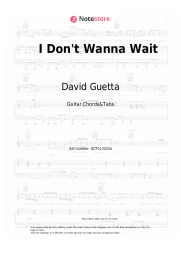 undefined David Guetta, OneRepublic - I Don't Wanna Wait