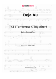 Sheet music, chords Tomorrow X Together - Deja Vu