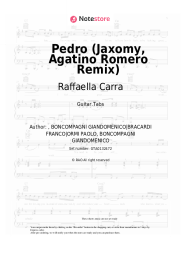 Sheet music, chords Raffaella Carra - Pedro (Jaxomy, Agatino Romero Remix)
