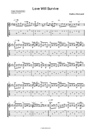 Sheet music, chords Barbra Streisand - Love Will Survive