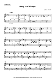 Sheet music, chords Andrea Bocelli, Matteo Bocelli, Virginia Bocelli - Away In a Manger