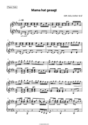 Sheet music, chords SDP, Sido, Esther Graf - Mama hat gesagt