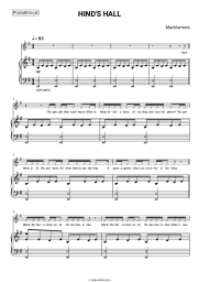 Sheet music, chords Macklemore - HIND'S HALL