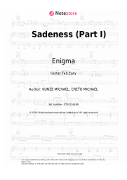 Sheet music, chords Enigma - Sadeness (Part I)