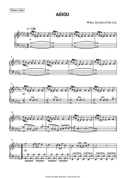 Sheet music, chords PNAU, Empire of the Sun - AEIOU