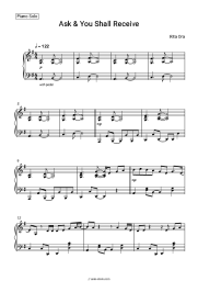 Sheet music, chords Rita Ora - Ask & You Shall Receive