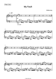 Sheet music, chords Shaboozey - My Fault