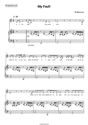 Sheet music, chords Shaboozey - My Fault