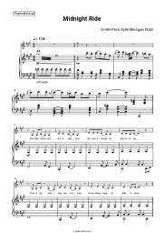 Sheet music, chords Orville Peck, Kylie Minogue, Diplo - Midnight Ride