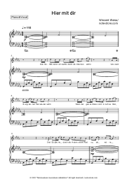Sheet music, chords Wincent Weiss - Hier mit dir