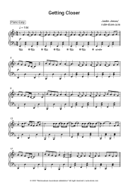 Sheet music, chords Justin Jesso - Getting Closer