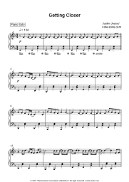 Sheet music, chords Justin Jesso - Getting Closer