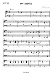 Sheet music, chords The Chordettes - Mr. Sandman