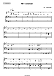 Sheet music, chords The Chordettes - Mr. Sandman