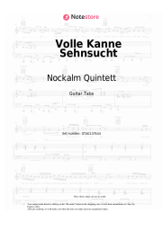 Sheet music, chords Nockalm Quintett - Volle Kanne Sehnsucht