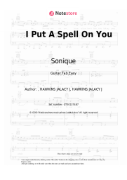Sheet music, chords Sonique - I Put A Spell On You