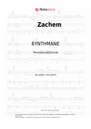 Sheet music, chords 6YNTHMANE, 5sta Family, BAbyBoi - Zachem 