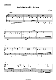 Sheet music, chords Coldplay - feelslikeimfallinginlove