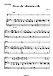 Sheet music, chords Karol G - Si Antes Te Hubiera Conocido