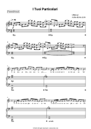 Sheet music, chords Ultimo - I tuoi particolari