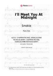 Sheet music, chords Smokie, Chris Norman - I'll Meet You At Midnight