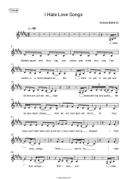 Sheet music, chords Kelsea Ballerini - I Hate Love Songs