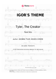 Sheet music, chords Tyler, The Creator - IGOR'S THEME