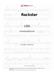Sheet music, chords LISA - Rockstar