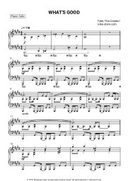 Sheet music, chords Tyler, The Creator - WHAT'S GOOD