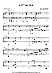 Sheet music, chords Tyler, The Creator - A BOY IS A GUN