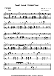 Sheet music, chords Tyler, The Creator - GONE, GONE / THANK YOU