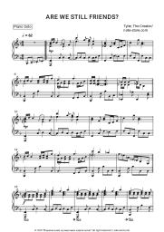 Sheet music, chords Tyler, The Creator - ARE WE STILL FRIENDS?