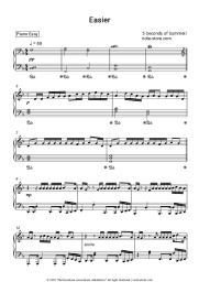 Sheet music, chords 5 Seconds of Summer - Easier